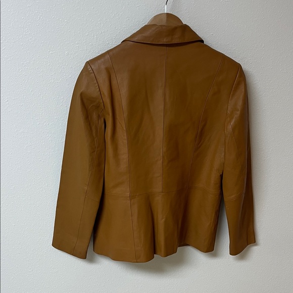 Bagatelle Tan Leather Blazer women’s size 4 - Picture 3 of 3